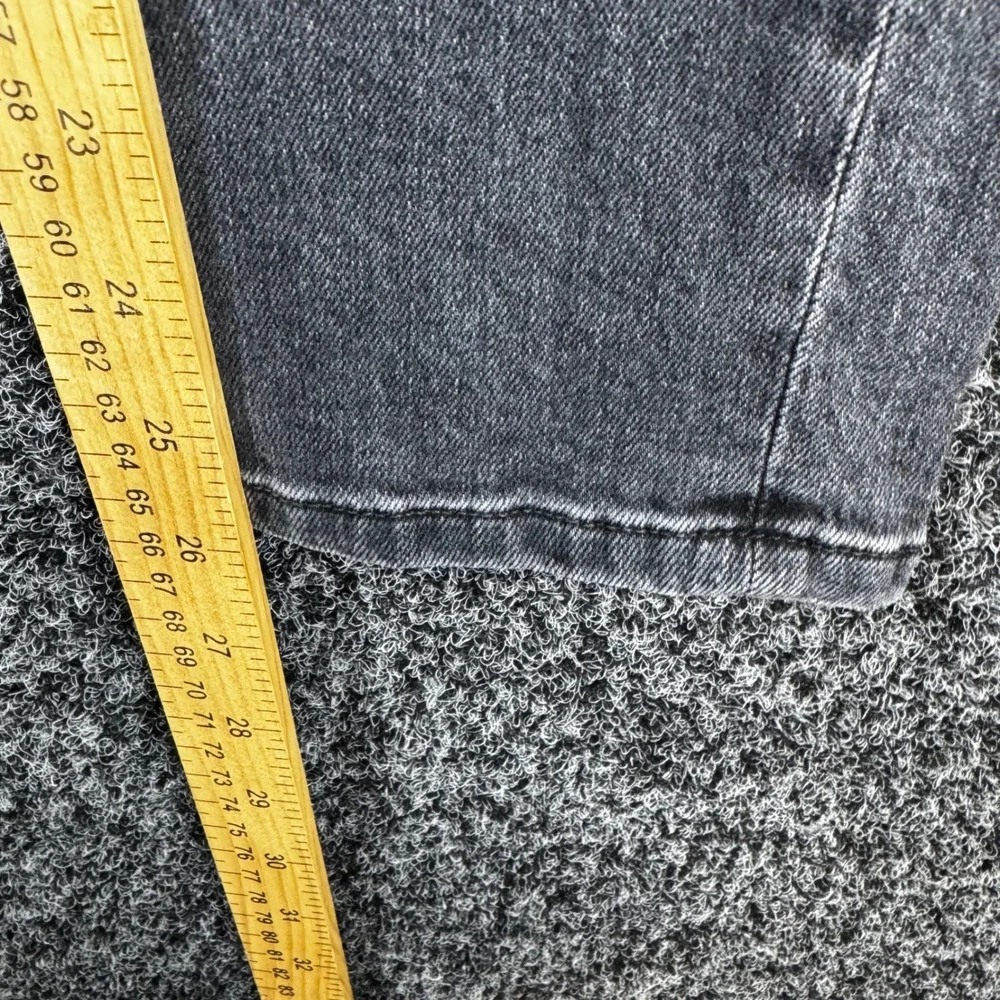 Reformation High & Skinny Crop Jeans Avalon Wash Black Denim Size 25 LY842